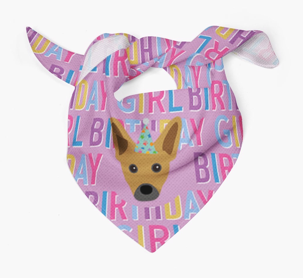 Birthday Girl: Personalized {breedFullName} Bandana