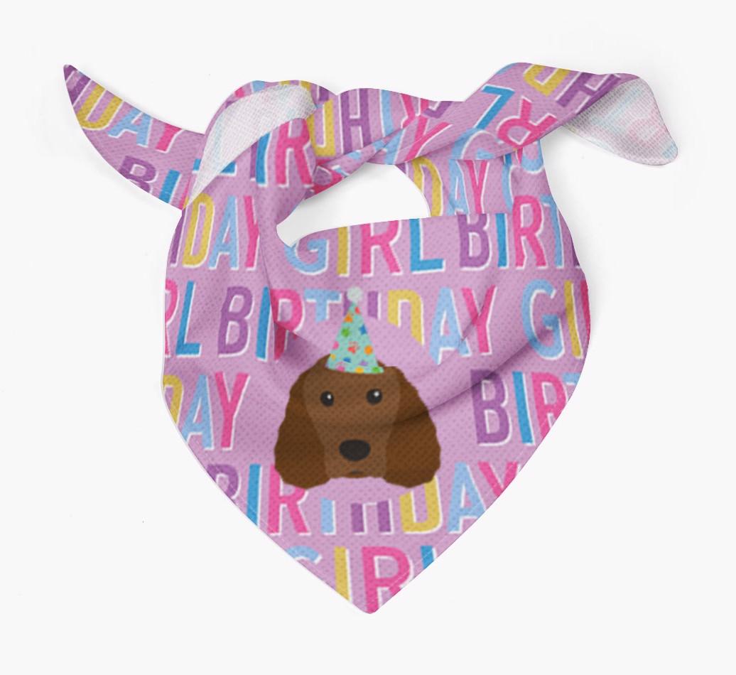 Birthday Girl: Personalized {breedFullName} Bandana
