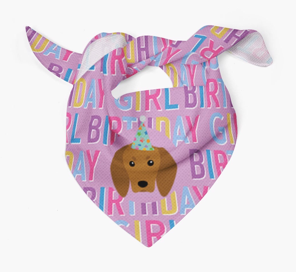 Birthday Girl: Personalized {breedFullName} Bandana