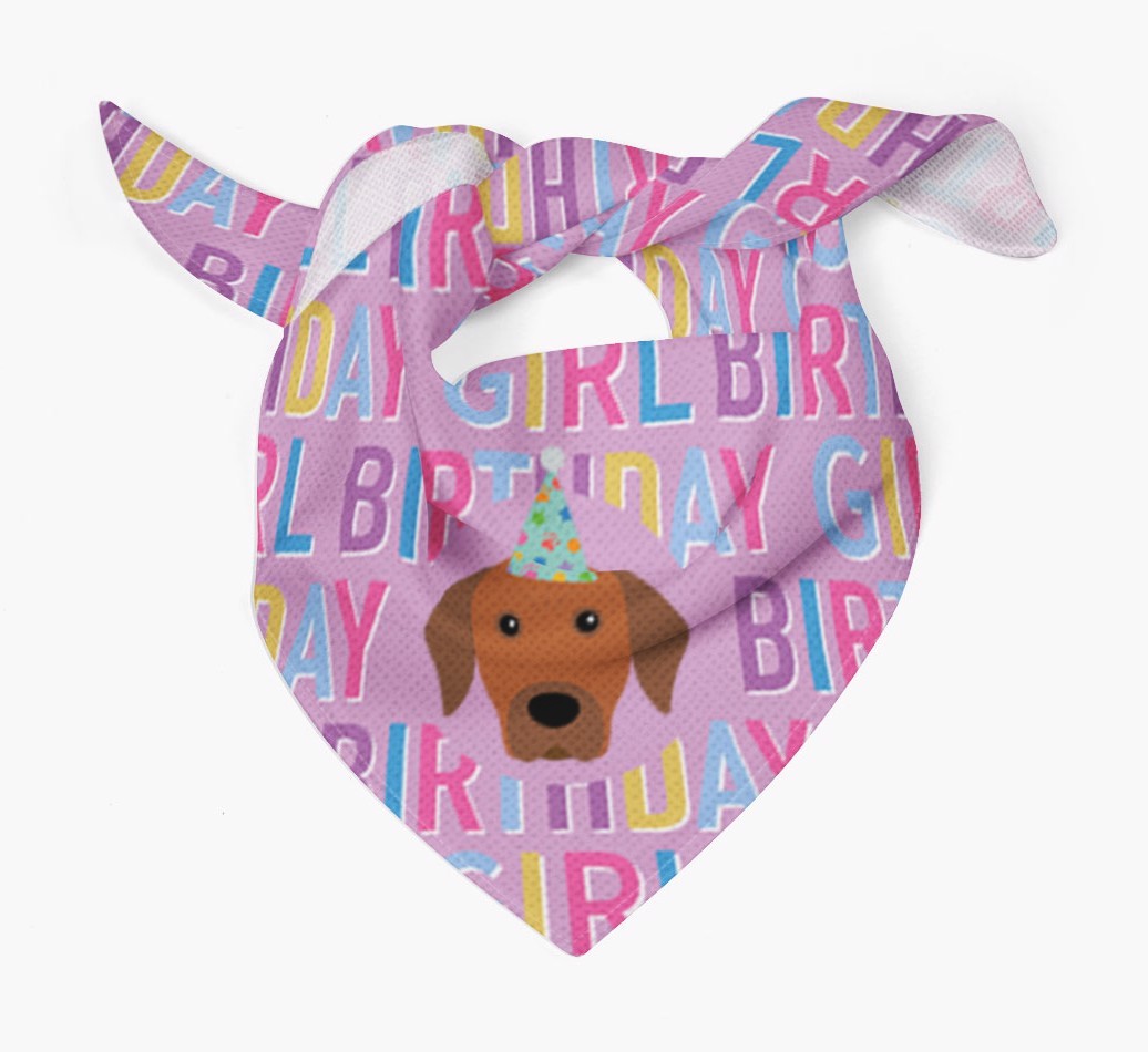Birthday Girl: Personalized {breedFullName} Bandana