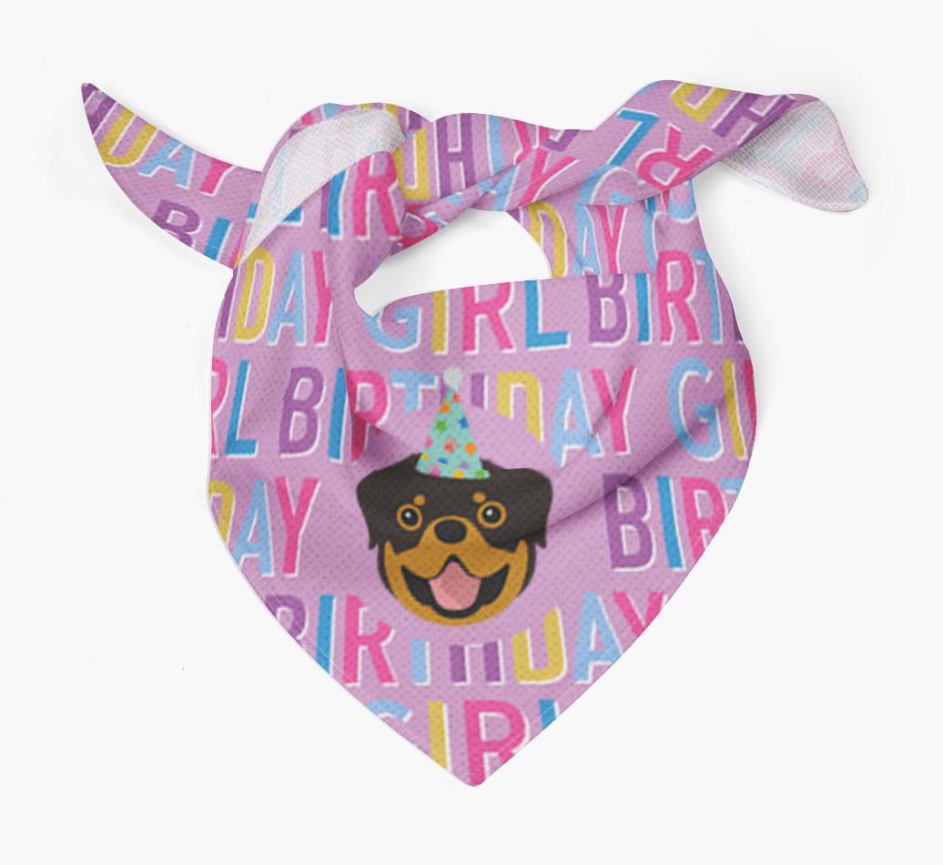 Birthday Girl: Personalized {breedFullName} Bandana