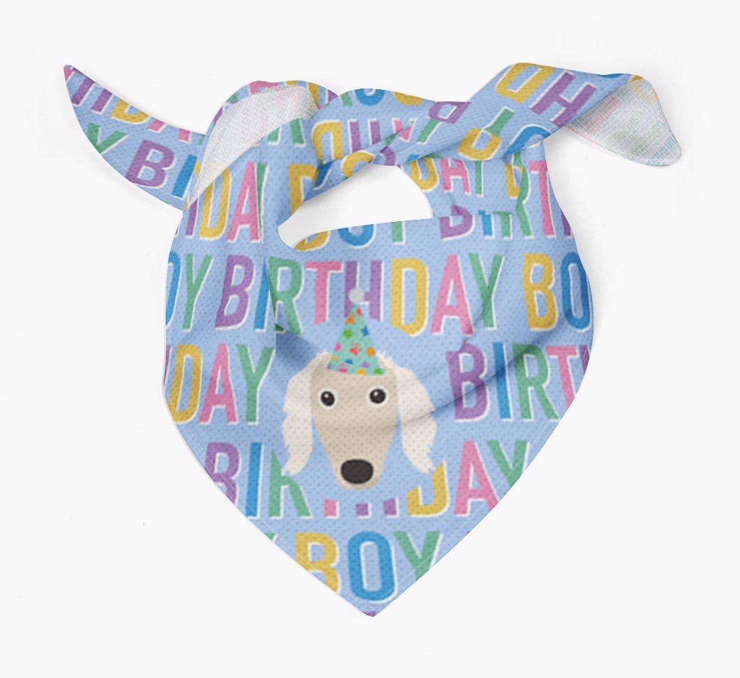 Birthday Boy: Personalised {breedFullName} Bandana