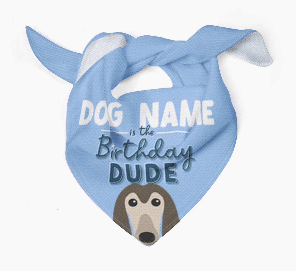 Birthday Dude: Personalised {breedFullName} Bandana