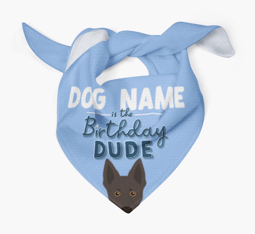 Birthday Dude: Personalised {breedFullName} Bandana