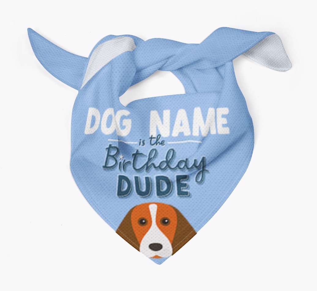 Birthday Dude: Personalised {breedFullName} Bandana