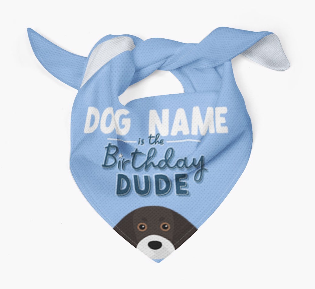 Birthday Dude: Personalised {breedFullName} Bandana
