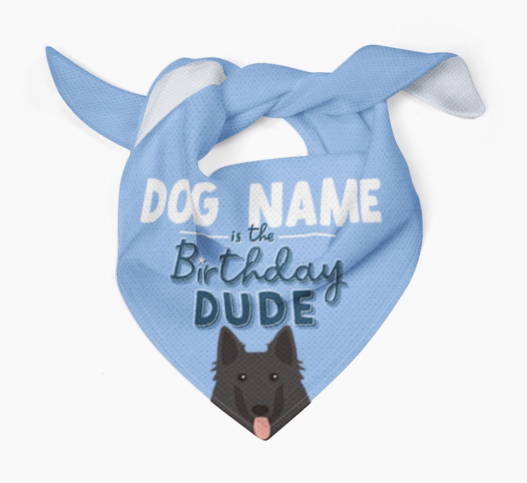Birthday Dude: Personalised {breedFullName} Bandana