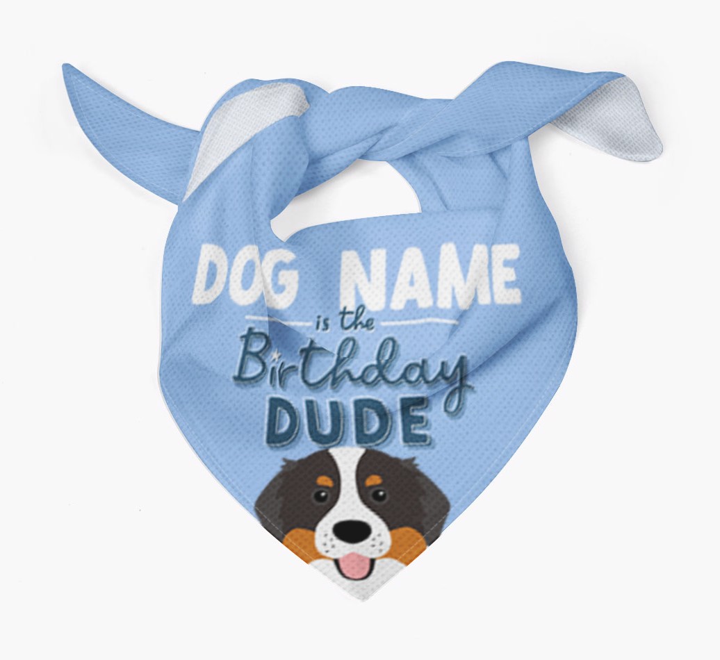 Birthday Dude: Personalised {breedFullName} Bandana