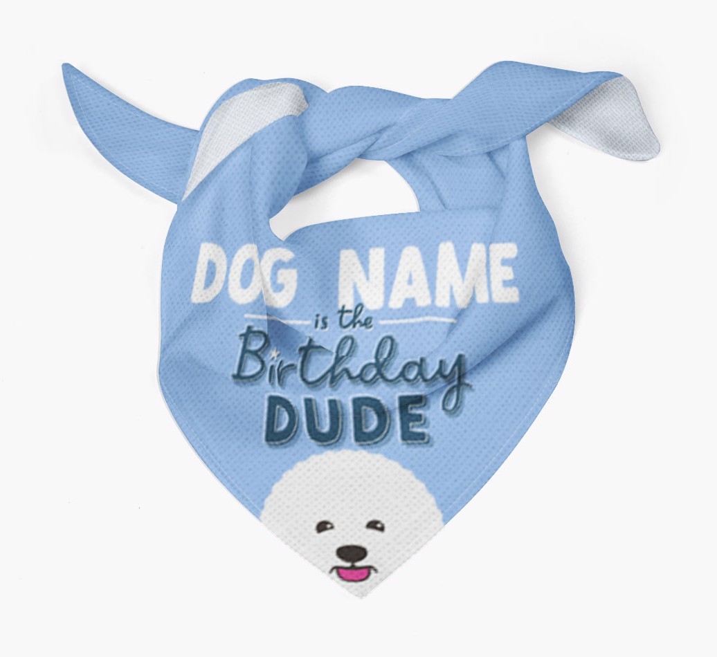 Birthday Dude: Personalised {breedFullName} Bandana