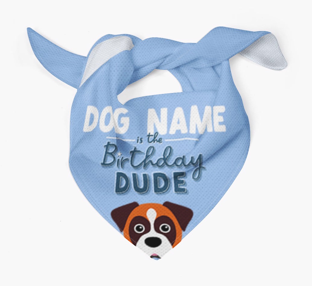 Birthday Dude: Personalised {breedFullName} Bandana