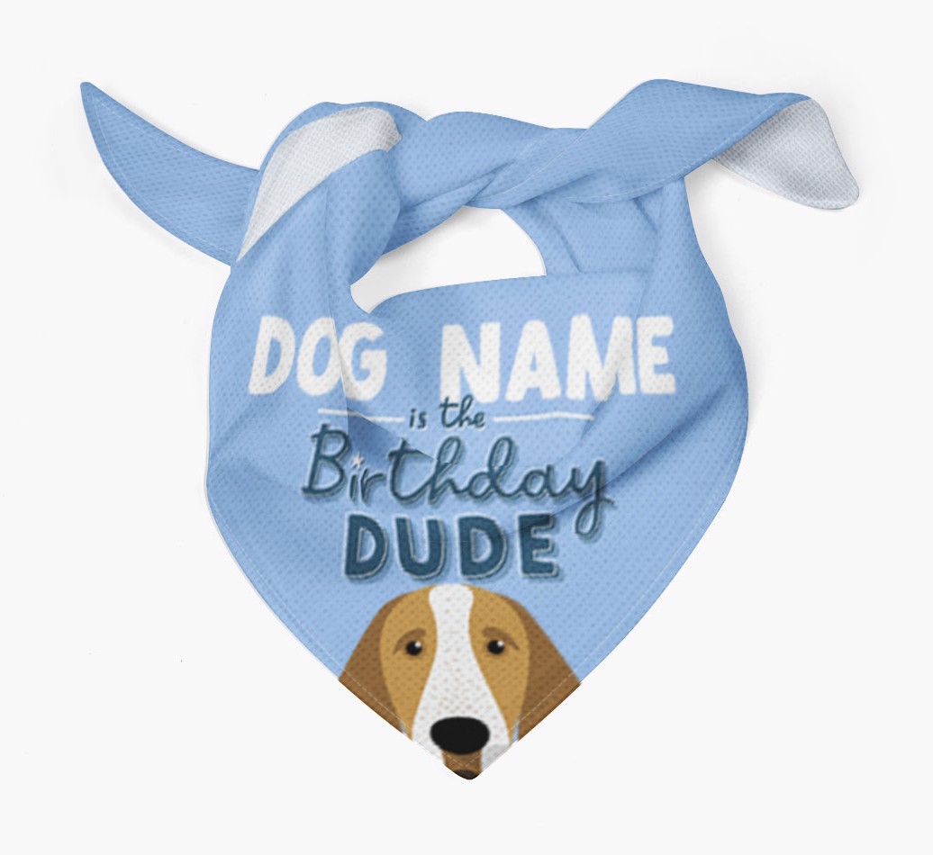 Birthday Dude: Personalised {breedFullName} Bandana