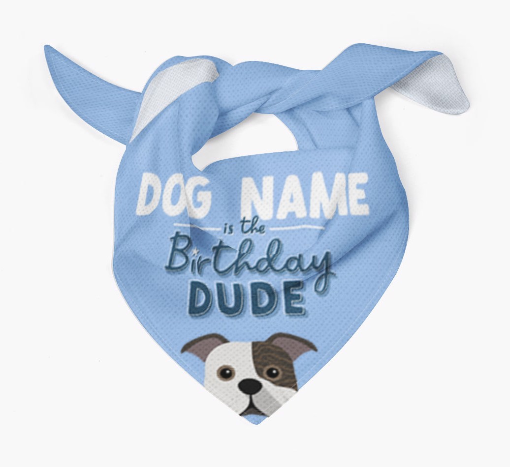Birthday Dude: Personalised {breedFullName} Bandana