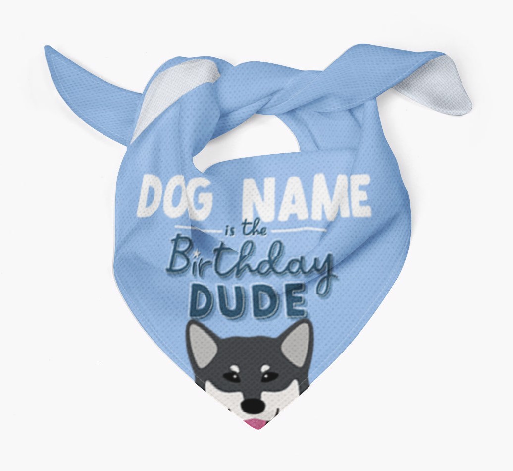 Birthday Dude: Personalised {breedFullName} Bandana