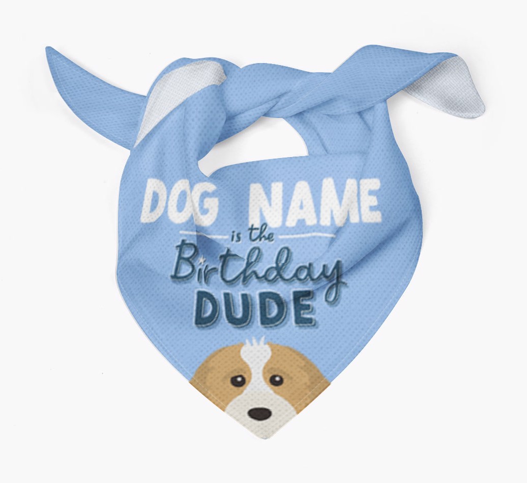 Birthday Dude: Personalised {breedFullName} Bandana