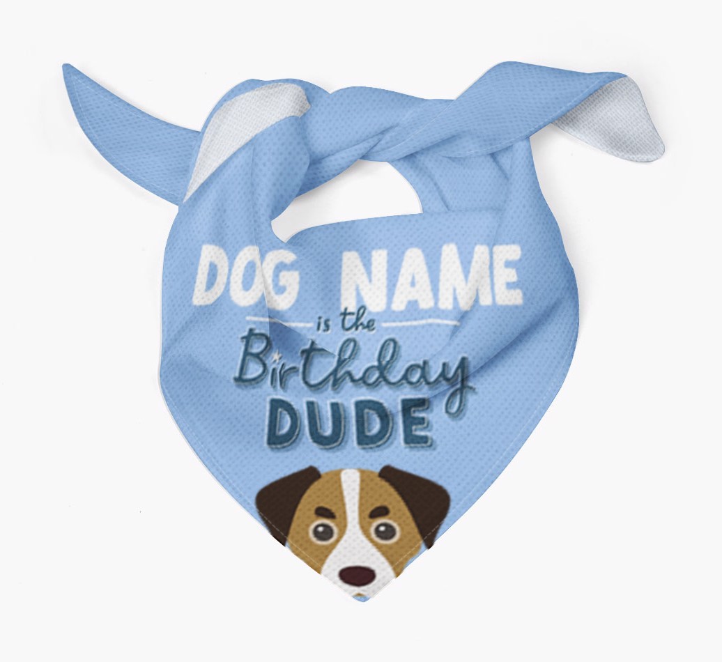 Birthday Dude: Personalised {breedFullName} Bandana