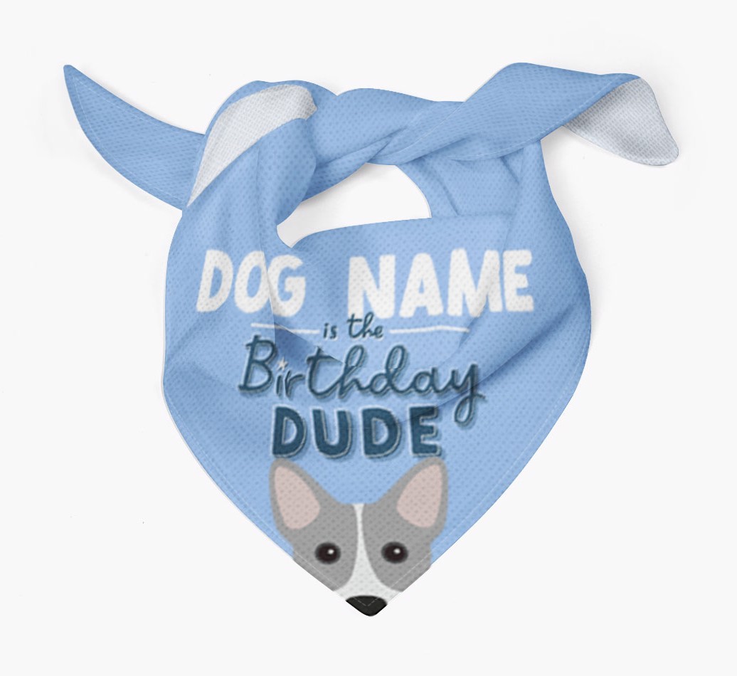 Birthday Dude: Personalised {breedFullName} Bandana