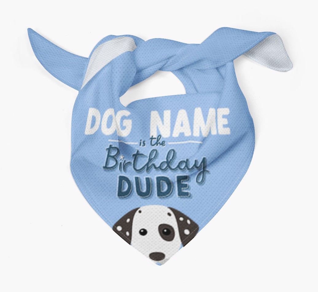 Birthday Dude: Personalised {breedFullName} Bandana