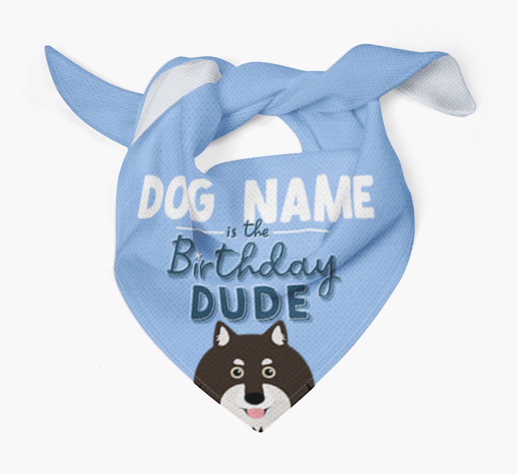 Birthday Dude: Personalised {breedFullName} Bandana