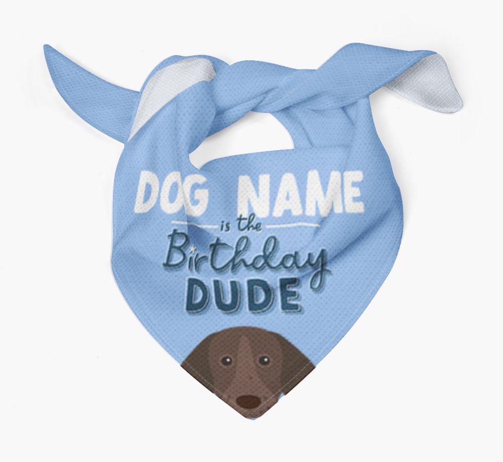 Birthday Dude: Personalised {breedFullName} Bandana