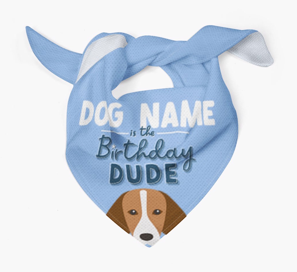 Birthday Dude: Personalised {breedFullName} Bandana