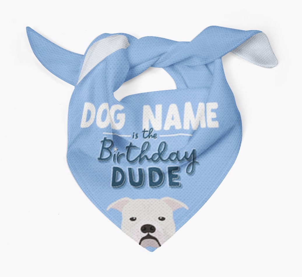 Birthday Dude: Personalised {breedFullName} Bandana