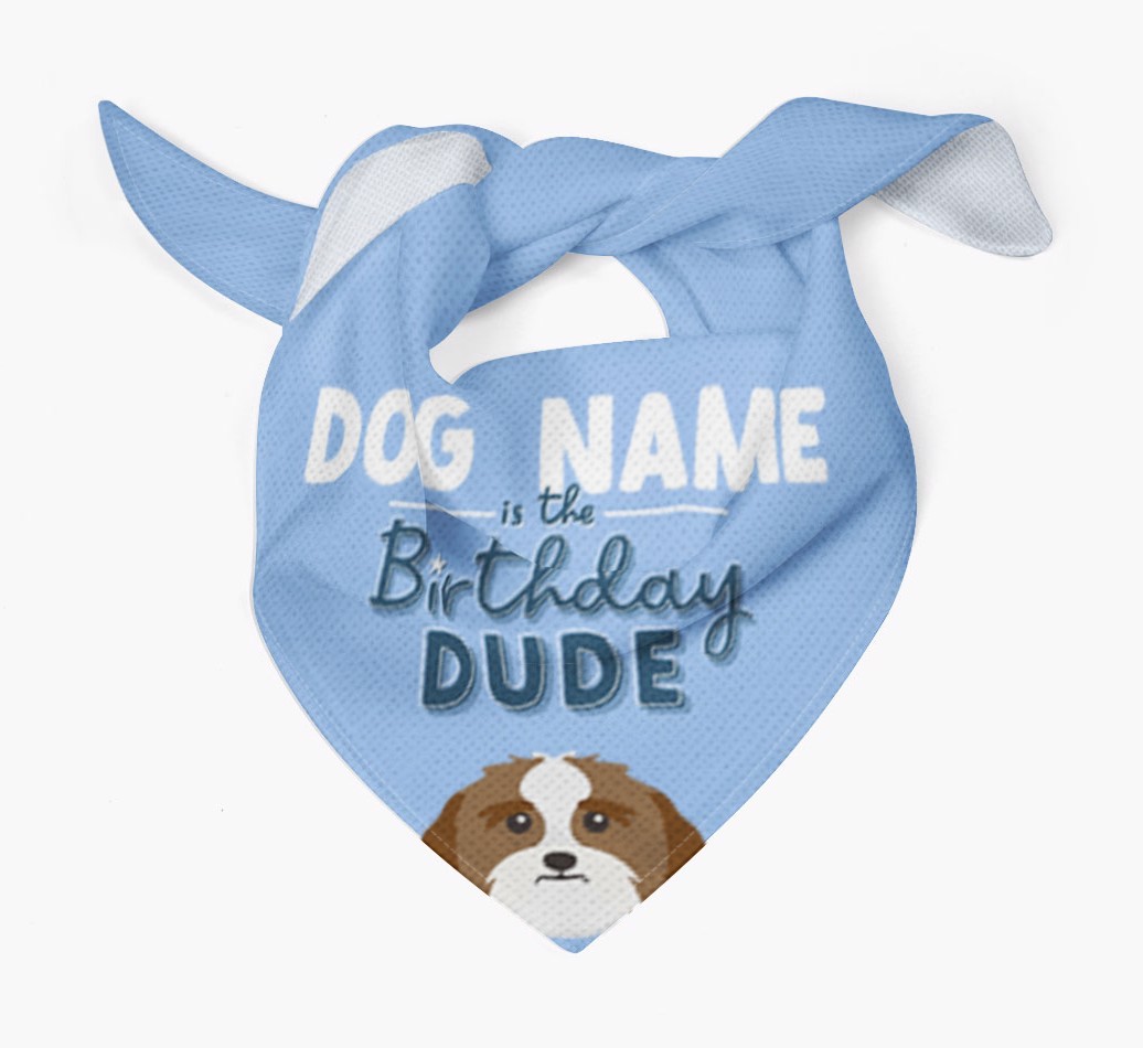 Birthday Dude: Personalised {breedFullName} Bandana