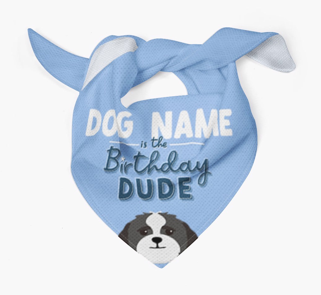 Birthday Dude: Personalised {breedFullName} Bandana