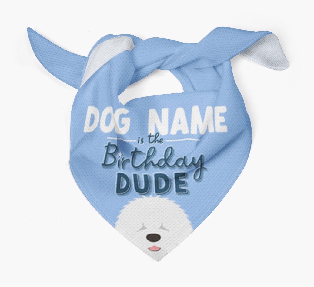 Birthday Dude: Personalized {breedFullName} Bandana