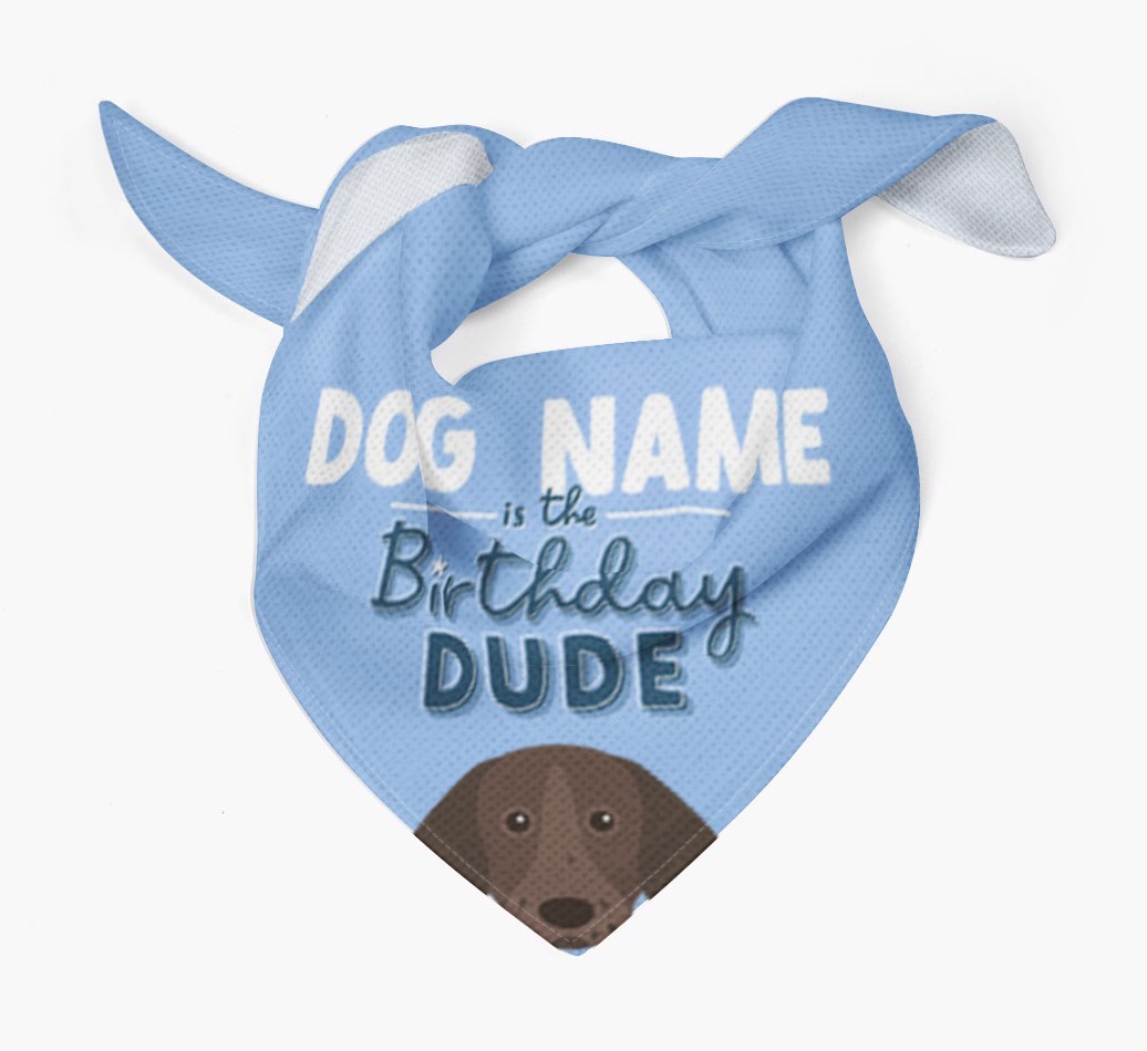 Birthday Dude: Personalised {breedFullName} Bandana