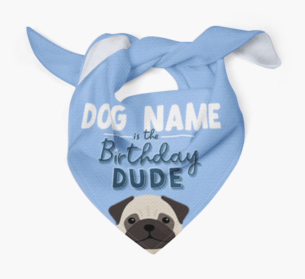 Birthday Dude: Personalised {breedFullName} Bandana