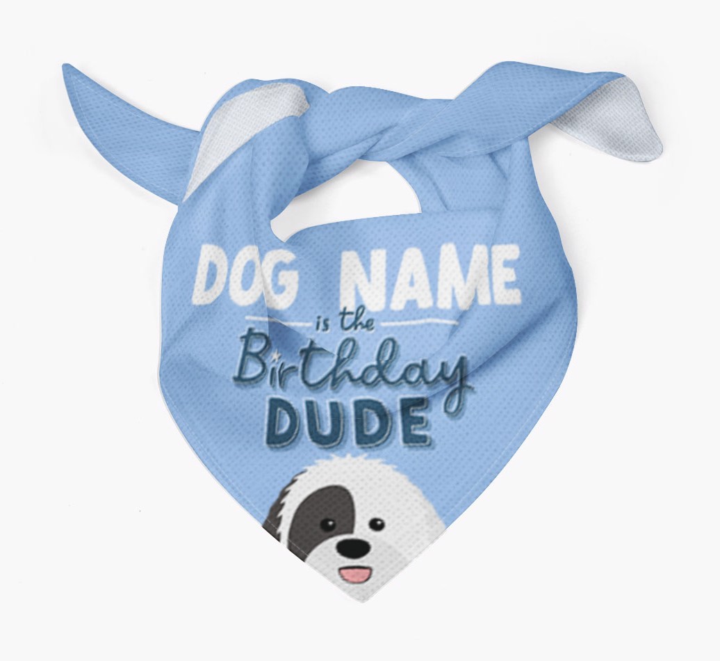 Birthday Dude: Personalised {breedFullName} Bandana