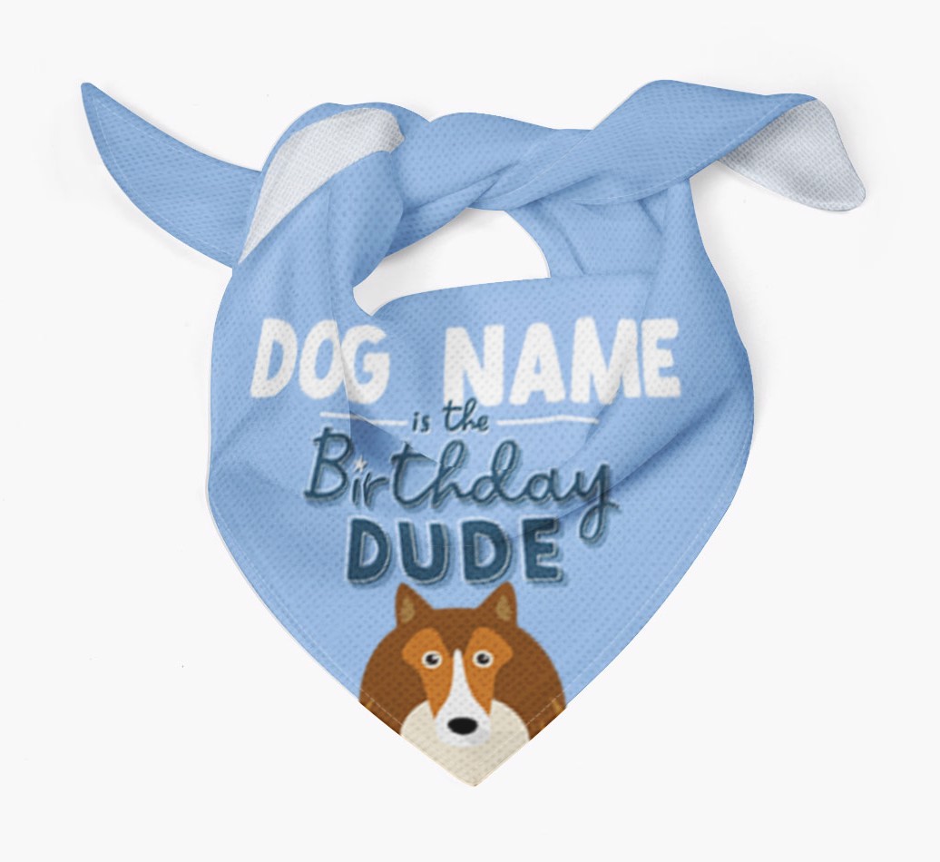 Birthday Dude: Personalised {breedFullName} Bandana