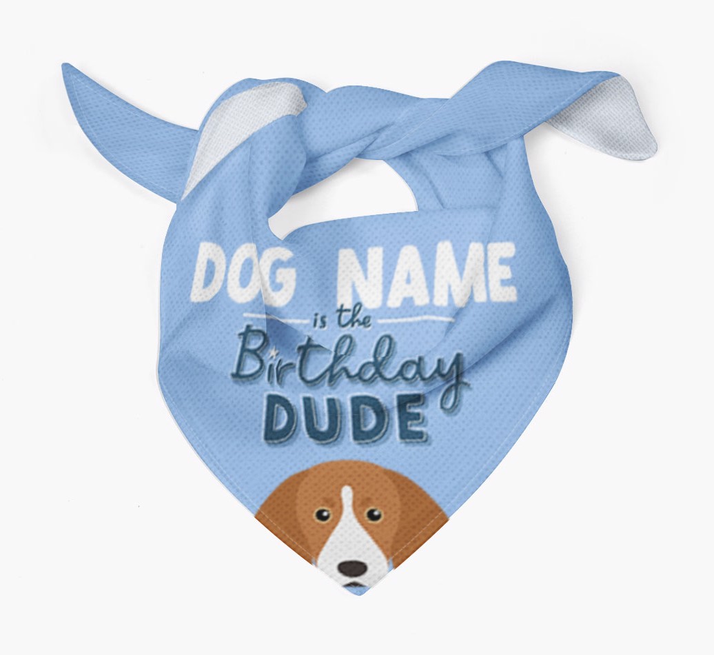 Birthday Dude: Personalised {breedFullName} Bandana