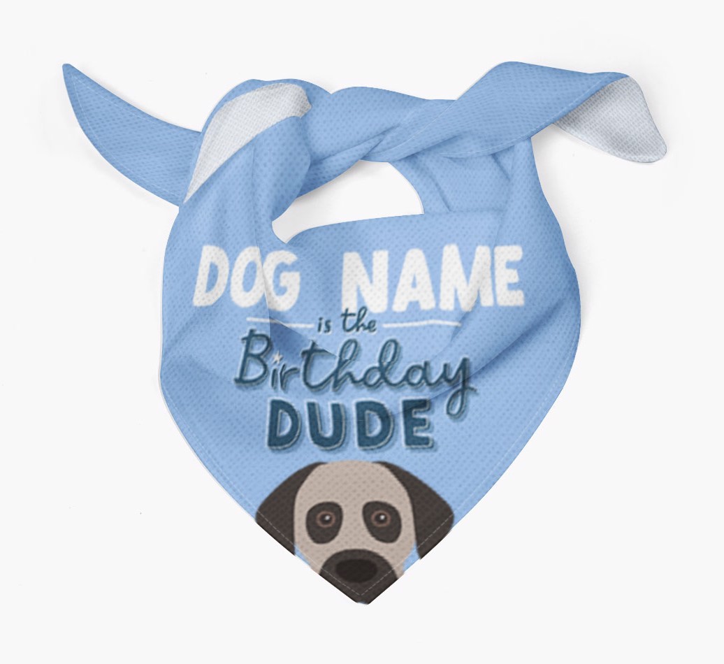 Birthday Dude: Personalized {breedFullName} Bandana