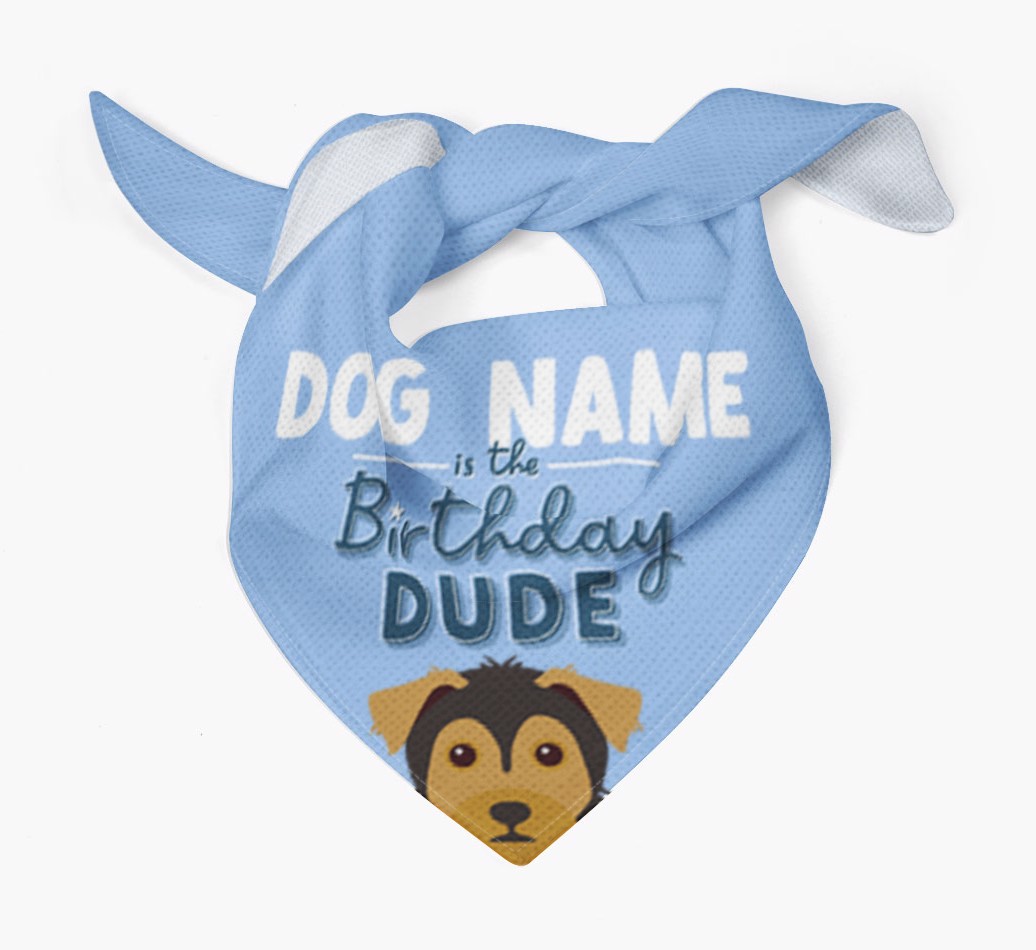 Birthday Dude: Personalised {breedFullName} Bandana