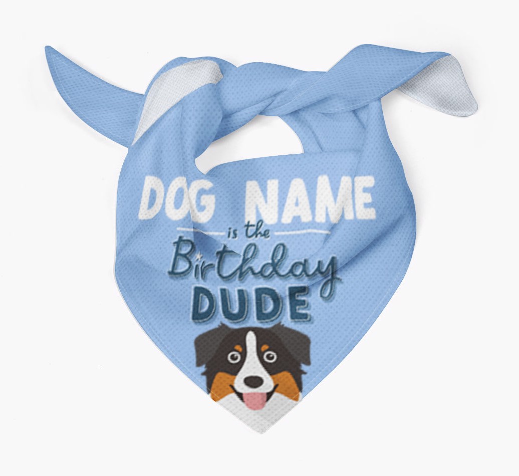 Birthday Dude: Personalized {breedFullName} Bandana