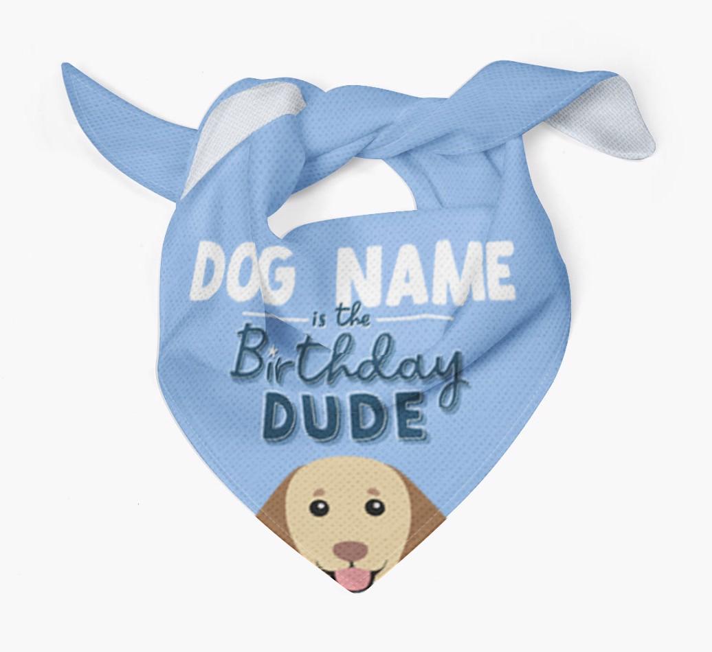 Birthday Dude: Personalized {breedFullName} Bandana