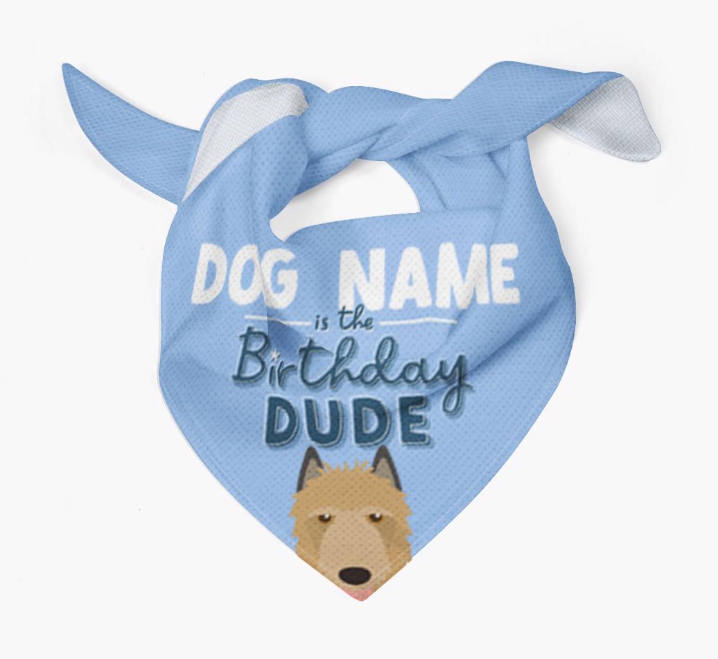 Birthday Dude: Personalized {breedFullName} Bandana