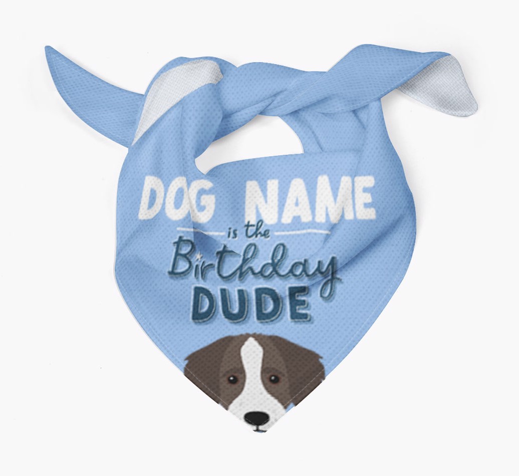 Birthday Dude: Personalized {breedFullName} Bandana