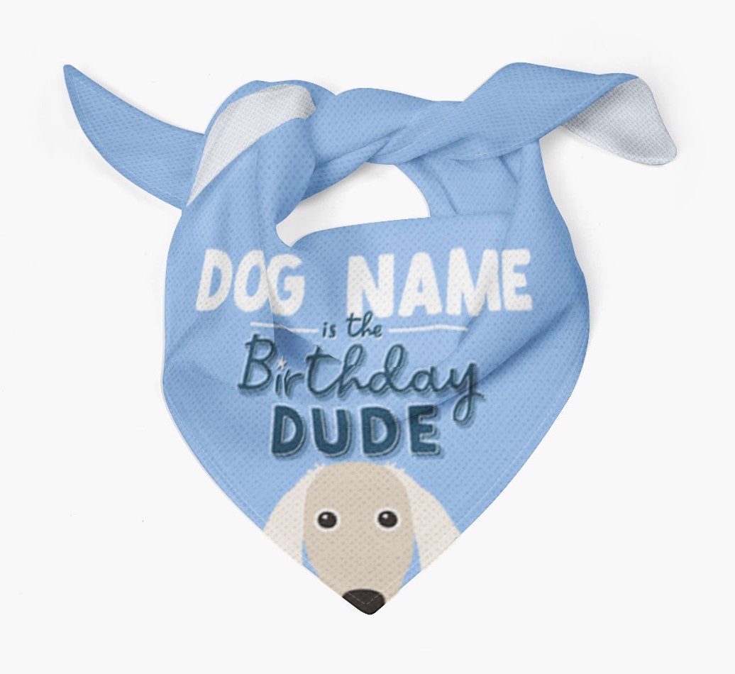 Birthday Dude: Personalized {breedFullName} Bandana