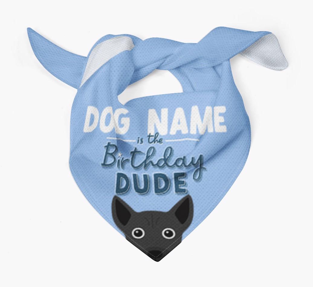 Birthday Dude: Personalized {breedFullName} Bandana