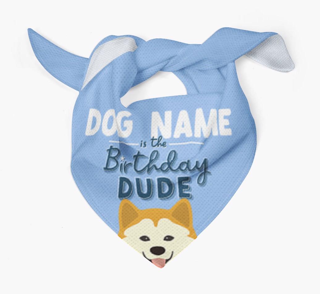 Birthday Dude: Personalized {breedFullName} Bandana