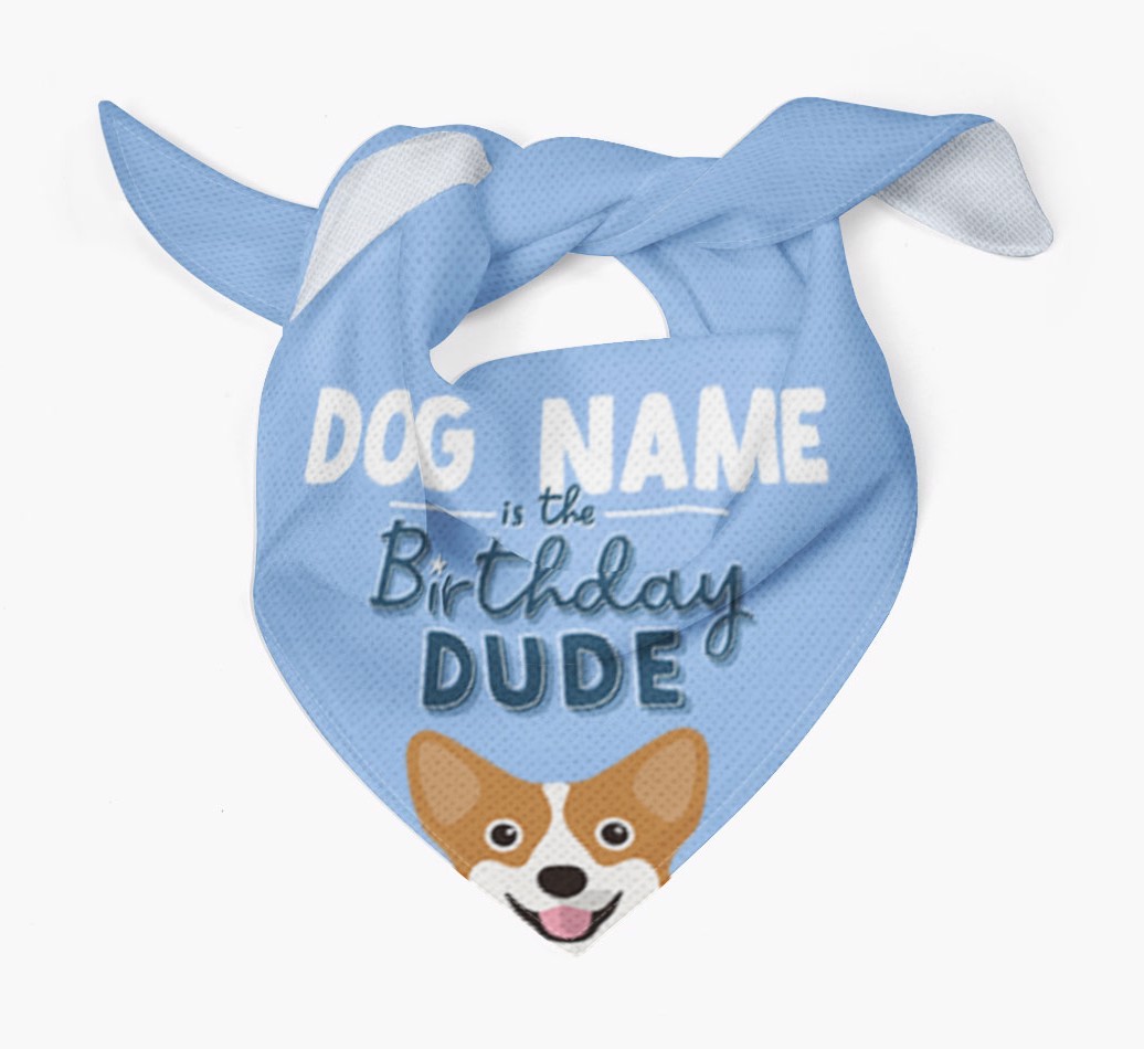 Birthday Dude: Personalized {breedFullName} Bandana