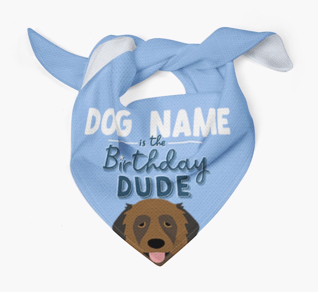 Birthday Dude: Personalized {breedFullName} Bandana