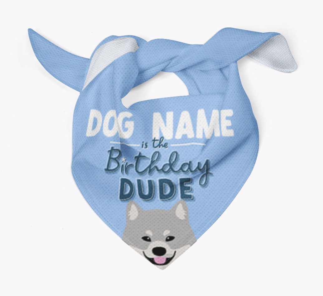 Birthday Dude: Personalized {breedFullName} Bandana