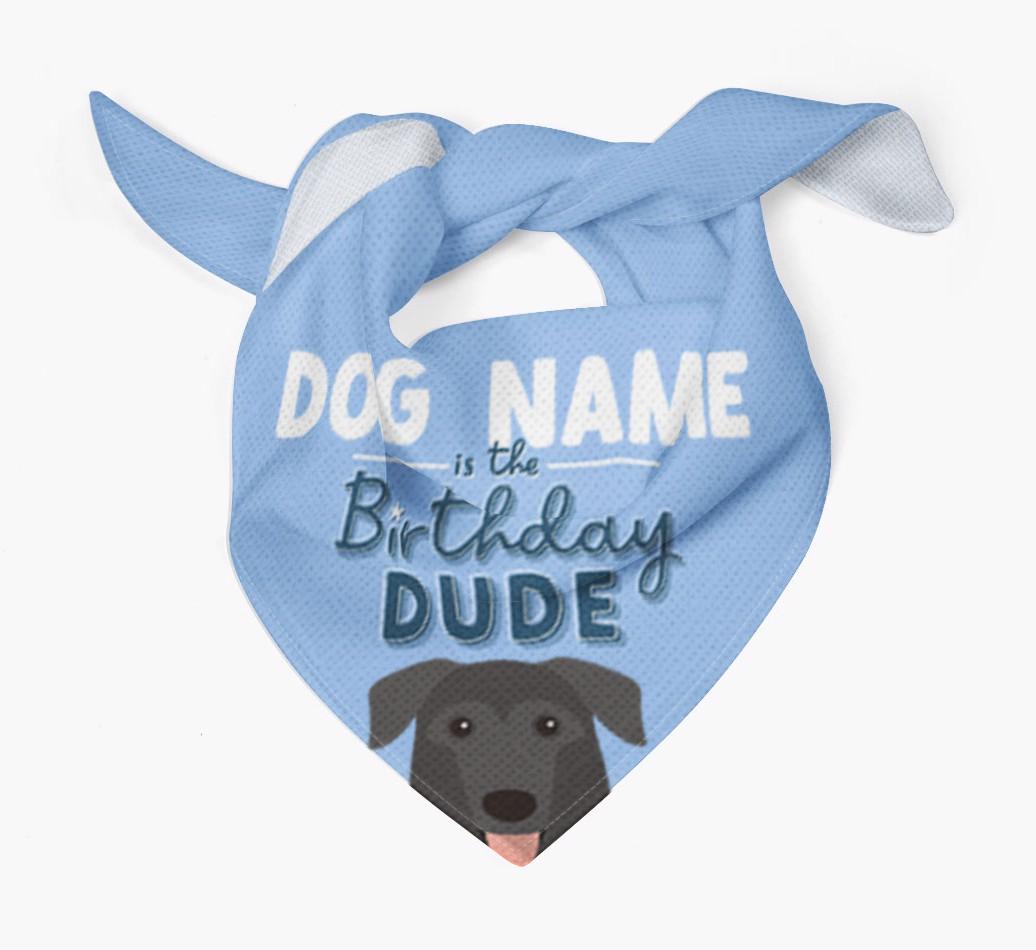 Birthday Dude: Personalized {breedFullName} Bandana
