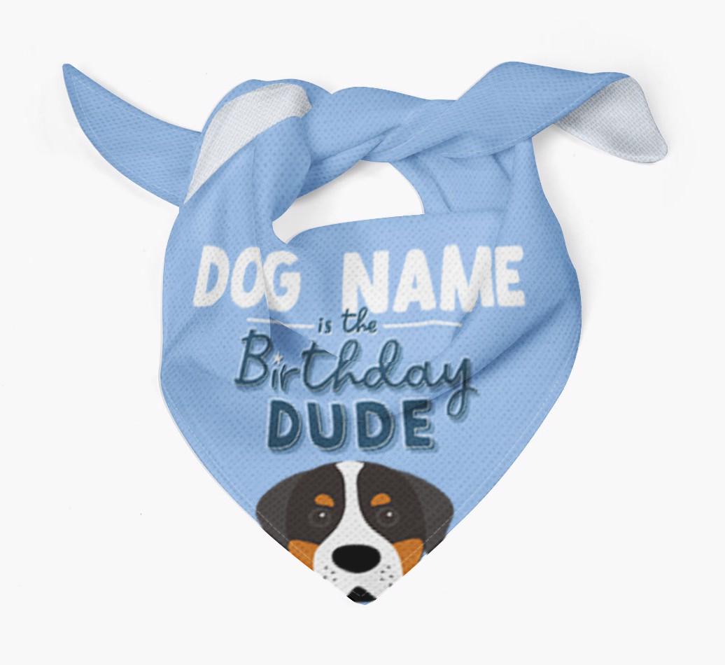 Birthday Dude: Personalized {breedFullName} Bandana