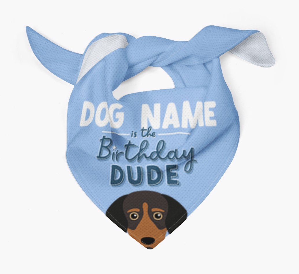 Birthday Dude: Personalized {breedFullName} Bandana