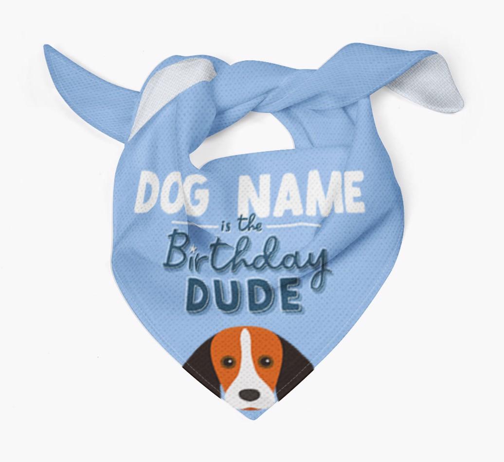Birthday Dude: Personalized {breedFullName} Bandana