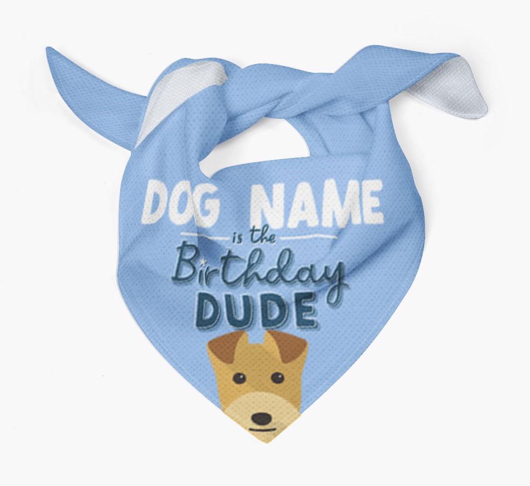 Birthday Dude: Personalized {breedFullName} Bandana